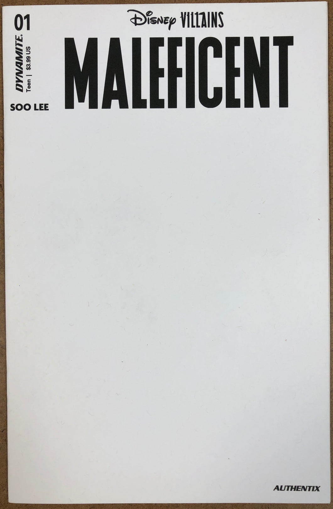 DISNEY VILLAINS MALEFICENT #1 CVR F BLANK AUTHENTIX