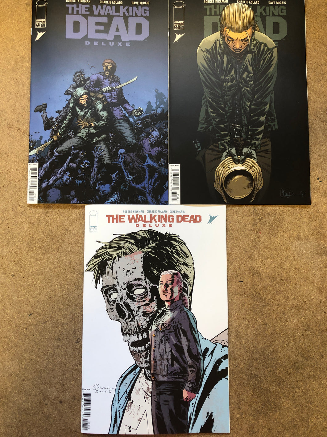 WALKING DEAD DELUXE #91 SET OF CVRS ABC